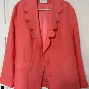 Dynasty Scalloped Linen Blazer M/L